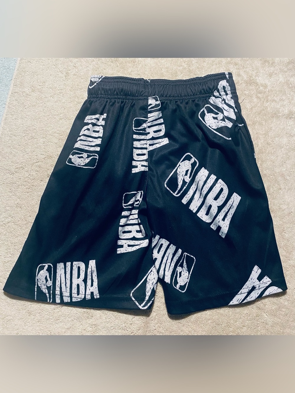 basketball shorts NBA all over print boys size small 8 black